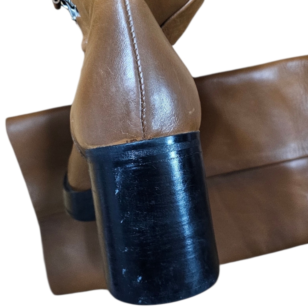 Zara Tan Over the Knee Boots - Picture 2 of 9
